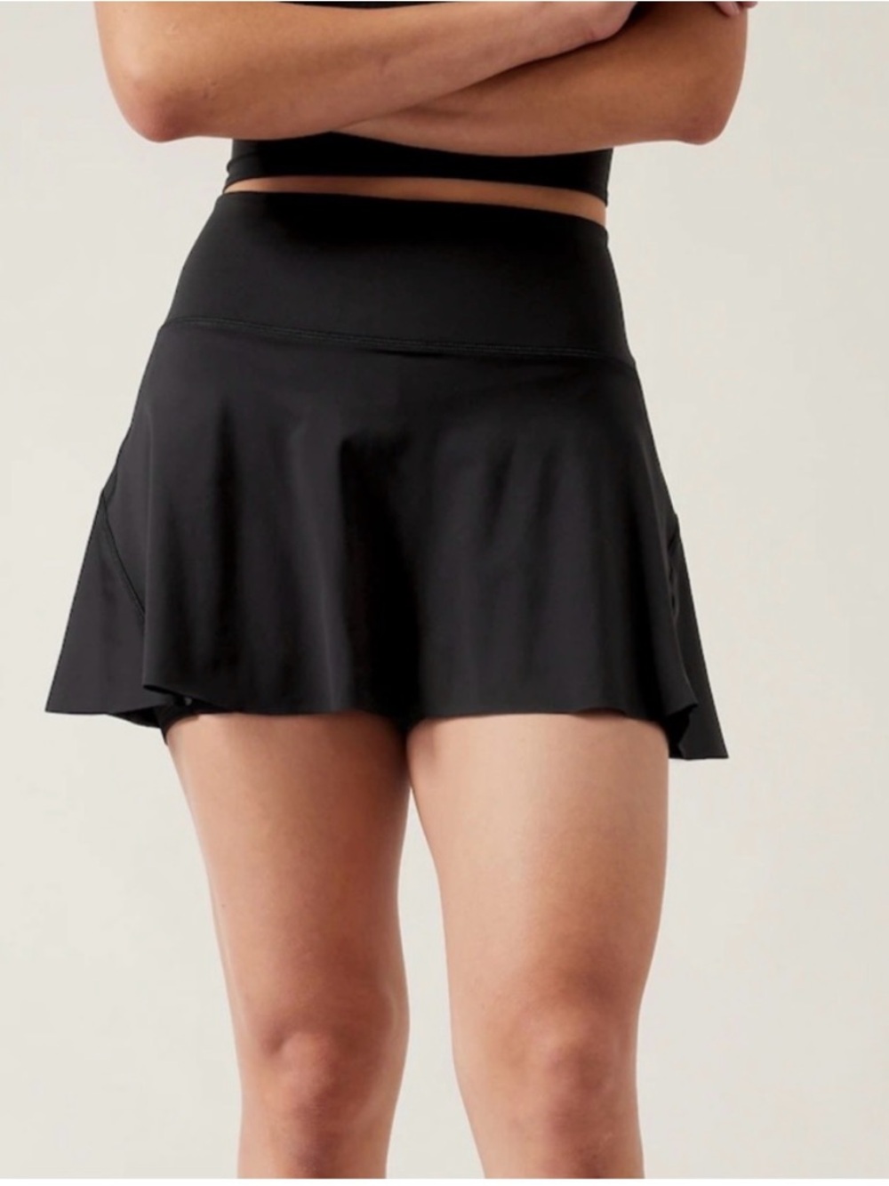 Athleta Black Mini Skirt with Built-in Shorts